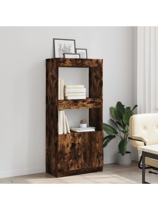 Skříň highboard kouřový dub 63 x 33 x 140 cm kompozitní dřevo
