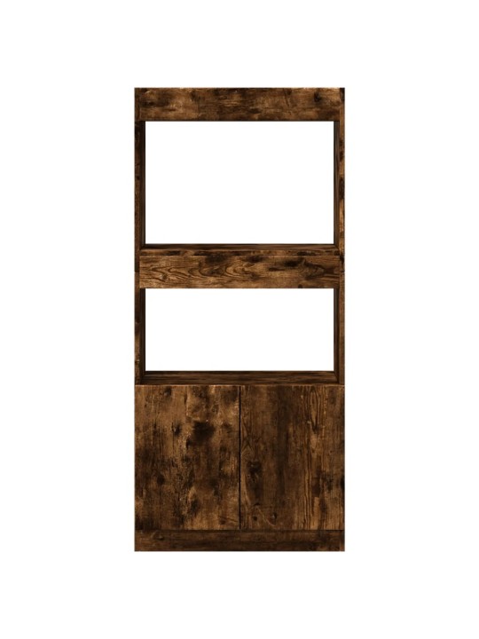 Skříň highboard kouřový dub 63 x 33 x 140 cm kompozitní dřevo