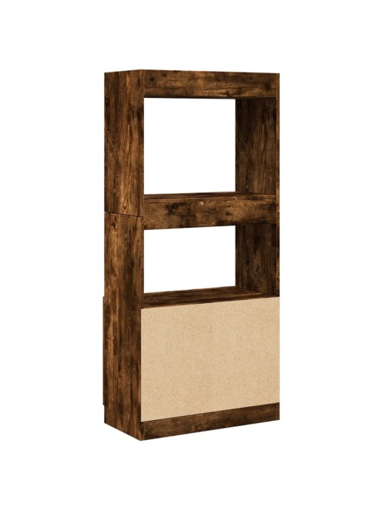 Skříň highboard kouřový dub 63 x 33 x 140 cm kompozitní dřevo