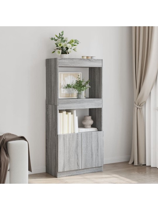 Skříň highboard šedá sonoma 63 x 33 x 140 cm kompozitní dřevo