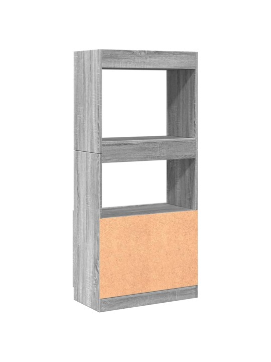 Skříň highboard šedá sonoma 63 x 33 x 140 cm kompozitní dřevo