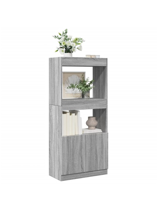 Skříň highboard šedá sonoma 63 x 33 x 140 cm kompozitní dřevo