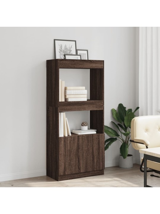 Skříň highboard hnědý dub 63 x 33 x 140 cm kompozitní dřevo