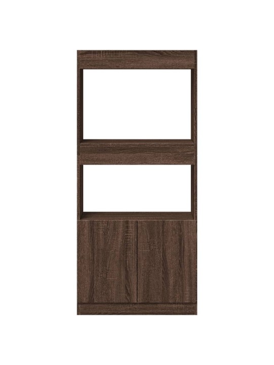 Skříň highboard hnědý dub 63 x 33 x 140 cm kompozitní dřevo