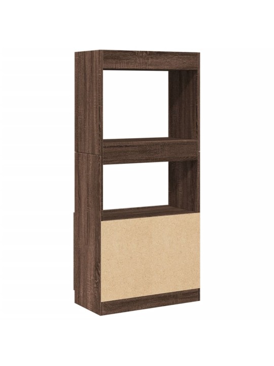 Skříň highboard hnědý dub 63 x 33 x 140 cm kompozitní dřevo