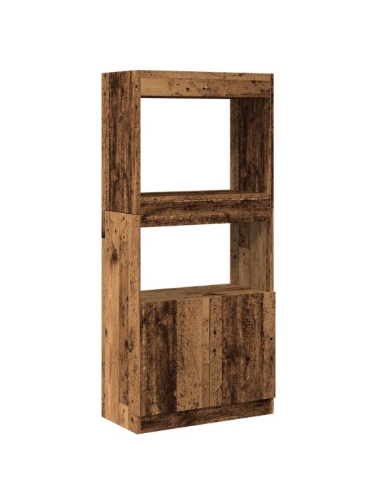 Skříň highboard old wood 63 x 33 x 140 cm kompozitní dřevo