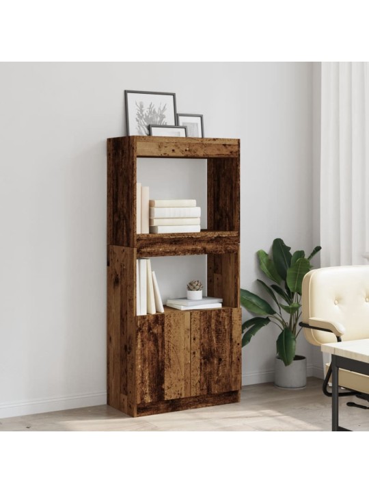 Skříň highboard old wood 63 x 33 x 140 cm kompozitní dřevo
