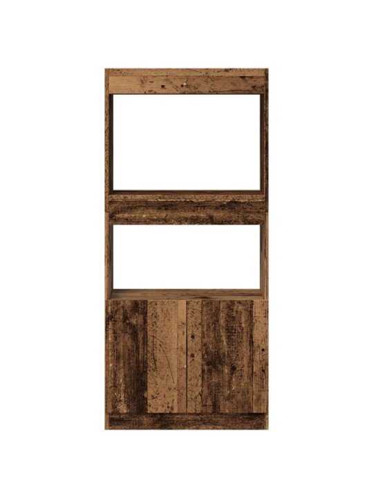 Skříň highboard old wood 63 x 33 x 140 cm kompozitní dřevo
