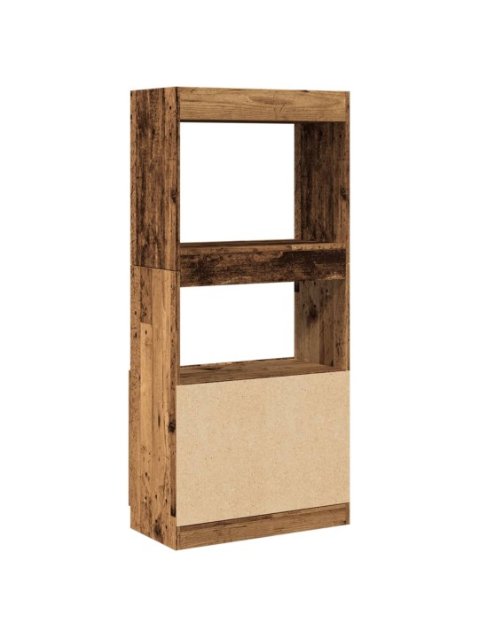 Skříň highboard old wood 63 x 33 x 140 cm kompozitní dřevo