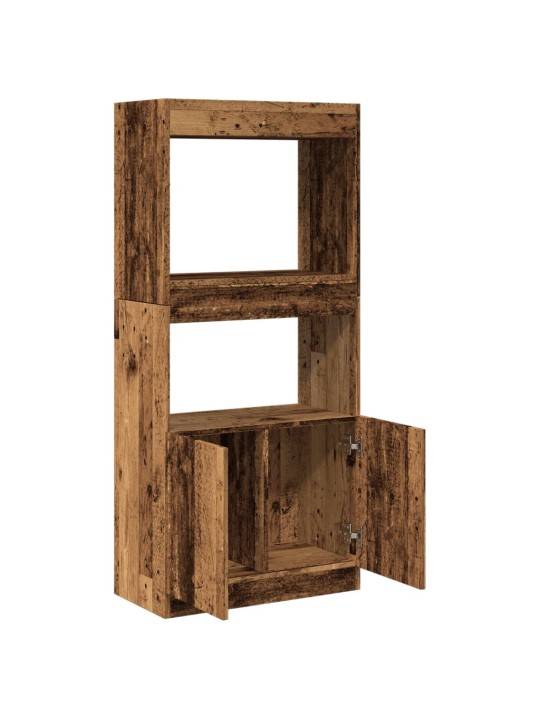 Skříň highboard old wood 63 x 33 x 140 cm kompozitní dřevo
