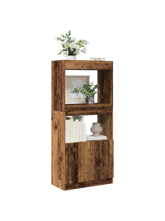 Skříň highboard old wood 63 x 33 x 140 cm kompozitní dřevo
