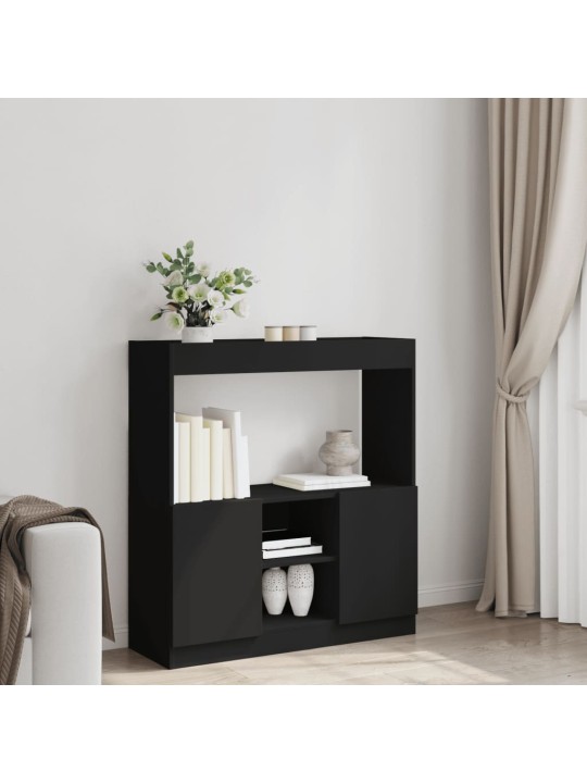 Skříň highboard černá 92 x 33 x 100 cm kompozitní dřevo