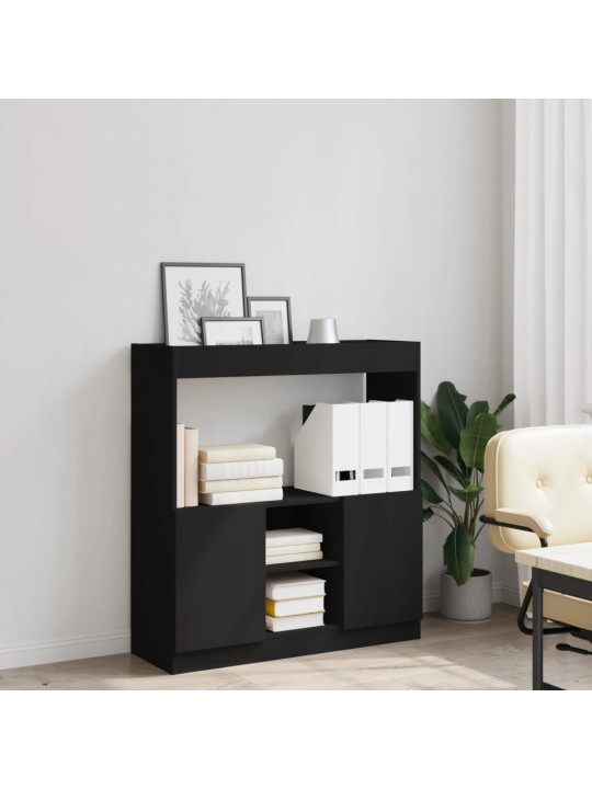 Skříň highboard černá 92 x 33 x 100 cm kompozitní dřevo