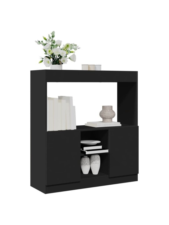 Skříň highboard černá 92 x 33 x 100 cm kompozitní dřevo