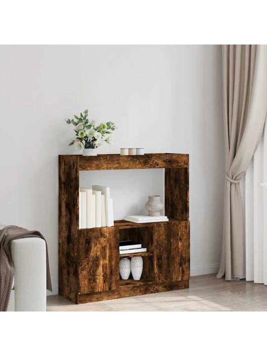 Skříň highboard kouřový dub 92 x 33 x 100 cm kompozitní dřevo