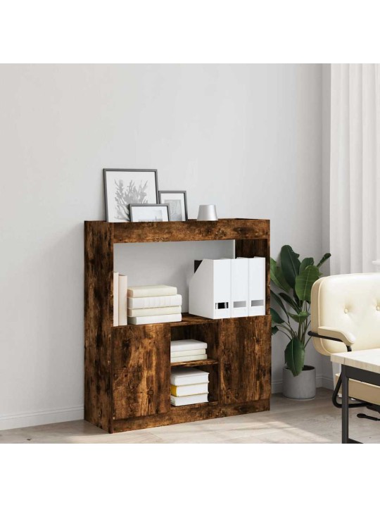 Skříň highboard kouřový dub 92 x 33 x 100 cm kompozitní dřevo