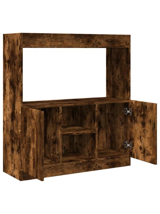 Skříň highboard kouřový dub 92 x 33 x 100 cm kompozitní dřevo