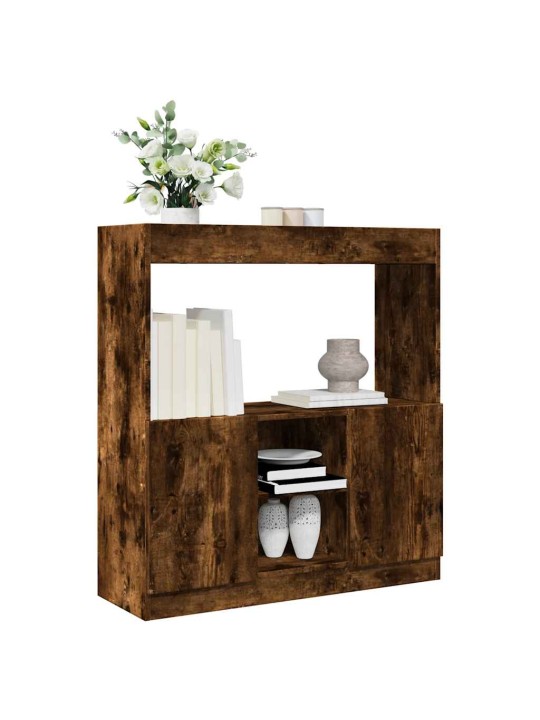 Skříň highboard kouřový dub 92 x 33 x 100 cm kompozitní dřevo
