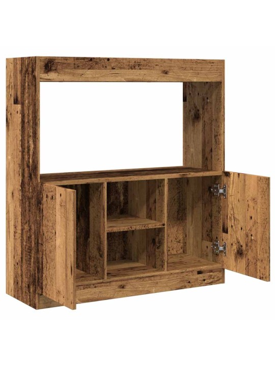 Skříň highboard old wood 92 x 33 x 100 cm kompozitní dřevo