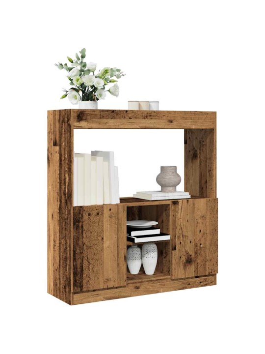 Skříň highboard old wood 92 x 33 x 100 cm kompozitní dřevo