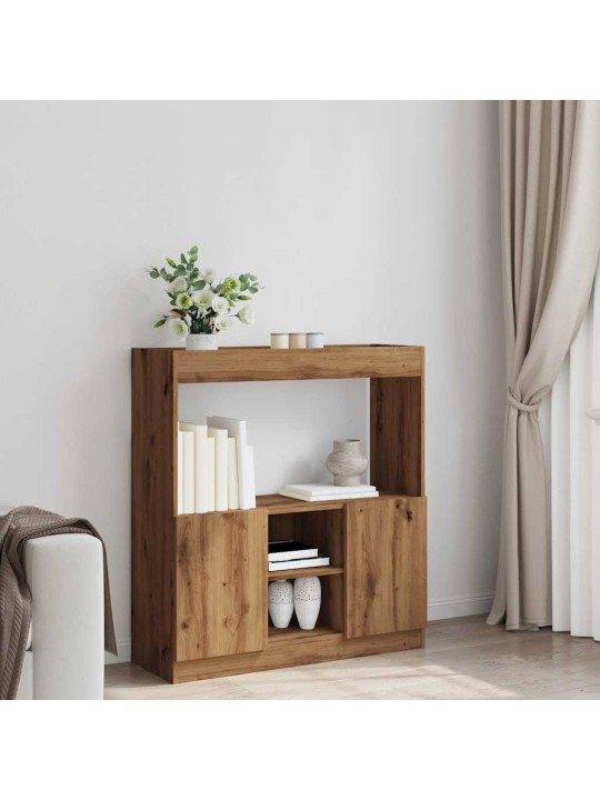 Skříň highboard dub artisan 92 x 33 x 100 cm kompozitní dřevo