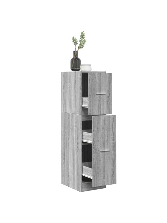 Skříňka na léky betonově šedá 30x41x118 cm kompozitní dřevo