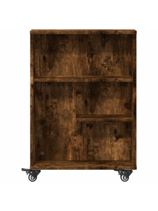 Úzký úložný vozík kouřový dub 48 x 13 x 68 cm kompozitní dřevo