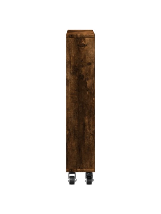 Úzký úložný vozík kouřový dub 48 x 13 x 68 cm kompozitní dřevo