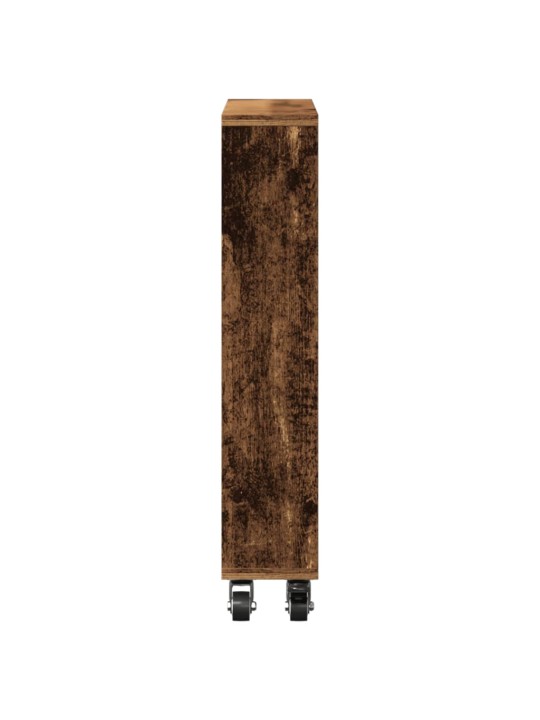 Úzký úložný vozík old wood 48 x 13 x 68 cm kompozitní dřevo