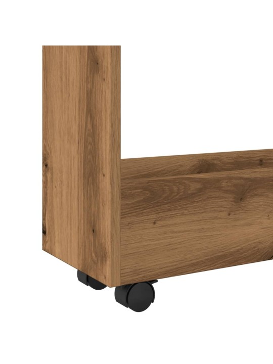 Úzký úložný vozík 3patrový dub artisan kompozitní dřevo