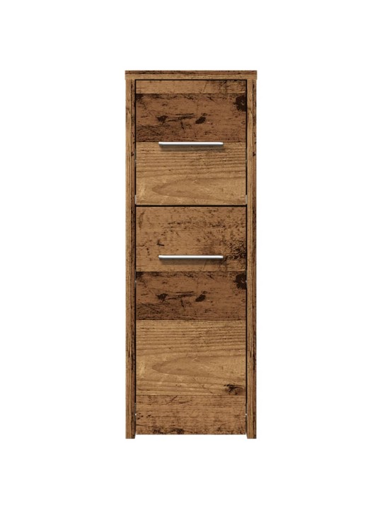 Úzká koupelnová skříňka na kolečkách old wood kompozitní dřevo