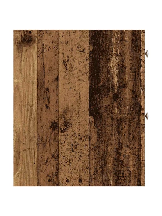 Úzká koupelnová skříňka na kolečkách old wood kompozitní dřevo