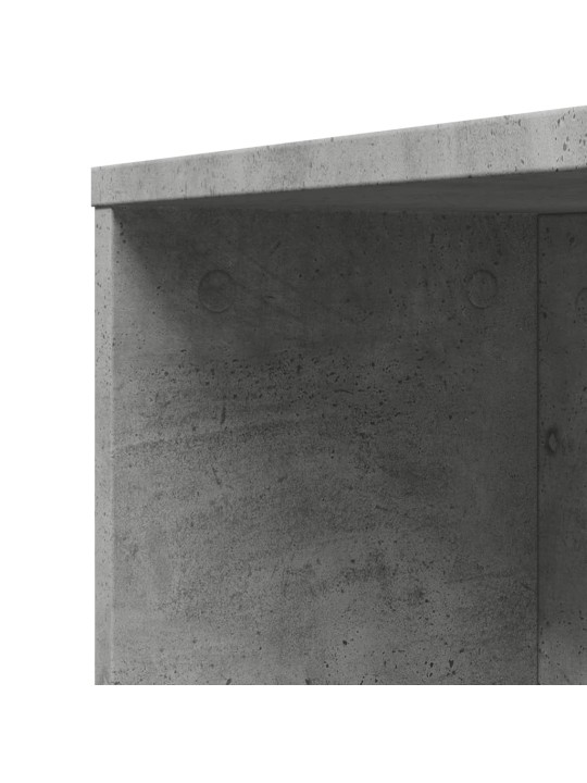 Úzká koupelnová skříňka na kolečkách betonově šedá kompozit