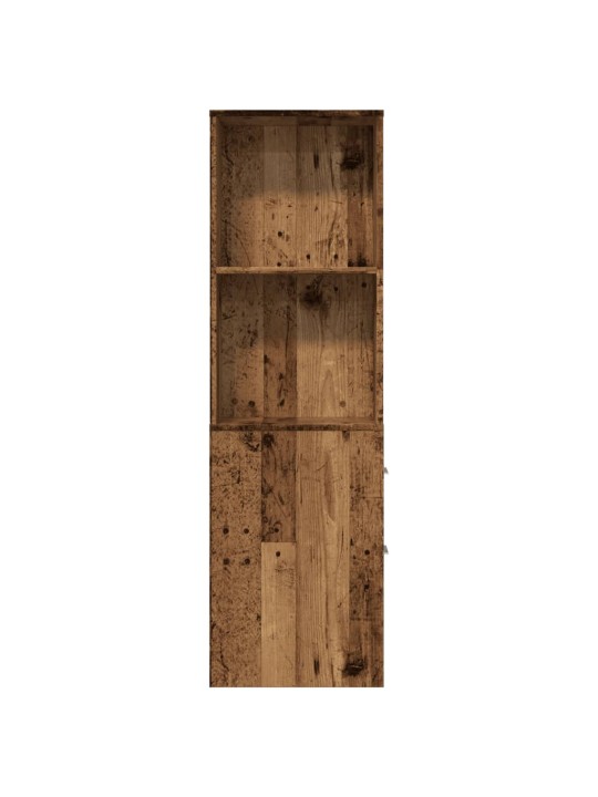 Úzká koupelnová skříňka na kolečkách old wood kompozitní dřevo