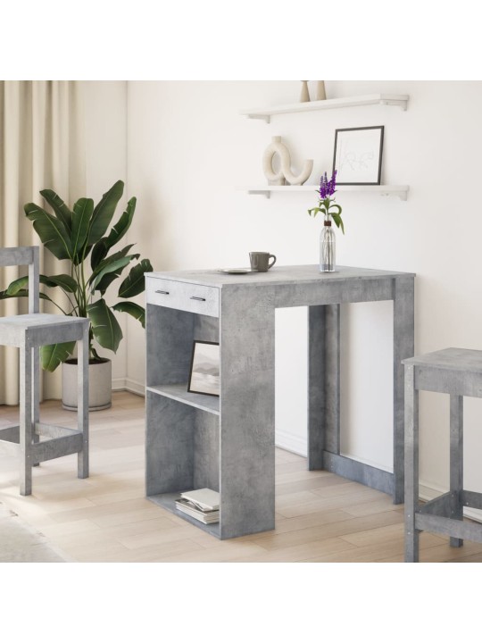 Barový stůl betonově šedý 102 x 70 x 103,5 cm kompozitní dřevo
