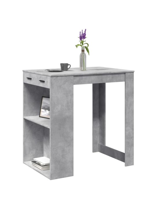 Barový stůl betonově šedý 102 x 70 x 103,5 cm kompozitní dřevo