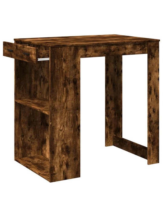 Barový stůl kouřový dub 102 x 70 x 103,5 cm kompozitní dřevo