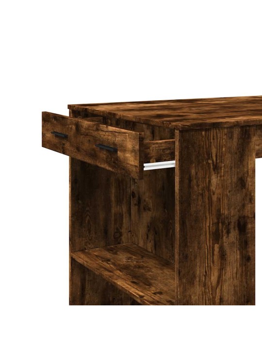 Barový stůl kouřový dub 102 x 70 x 103,5 cm kompozitní dřevo