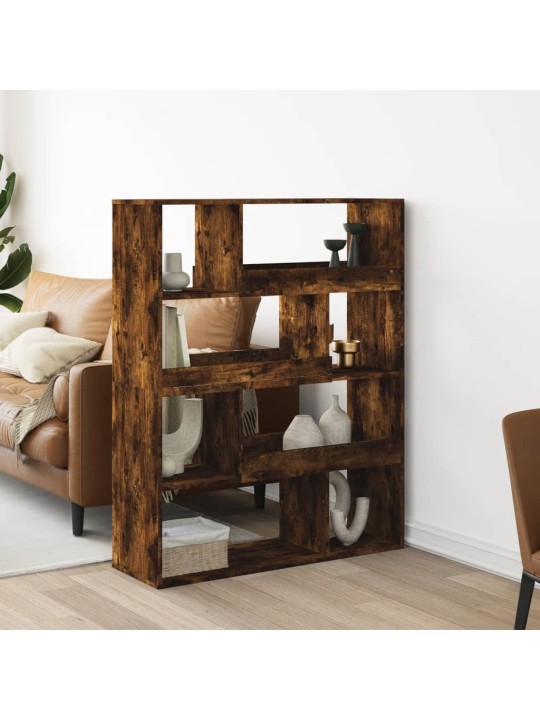 Knihovna kouřový dub 100 x 33 x 125,5 cm kompozitní dřevo