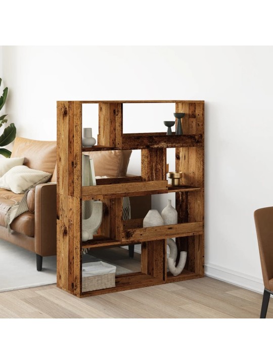 Knihovna old wood 100 x 33 x 125,5 cm kompozitní dřevo