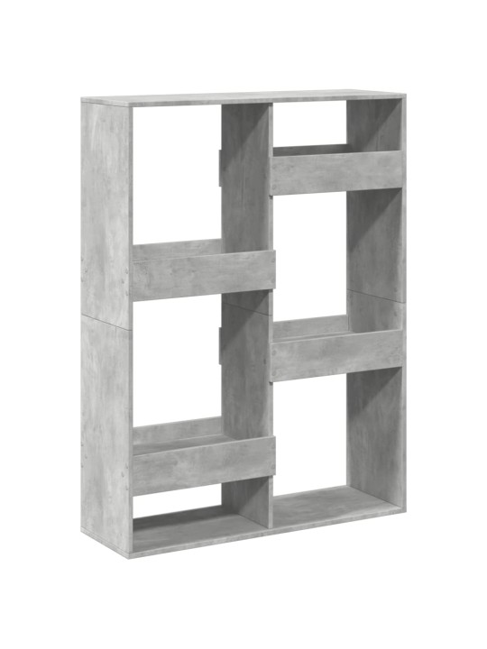 Knihovna betonově šedá 100 x 33 x 135 cm kompozitní dřevo