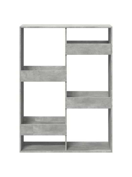 Knihovna betonově šedá 100 x 33 x 135 cm kompozitní dřevo