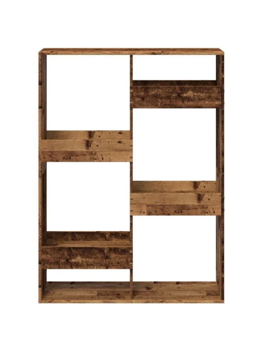 Knihovna old wood 100 x 33 x 135 cm kompozitní dřevo