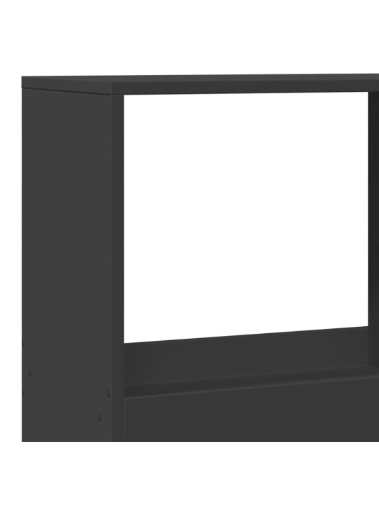 Knihovna černá 100 x 33 x 175 cm kompozitní dřevo