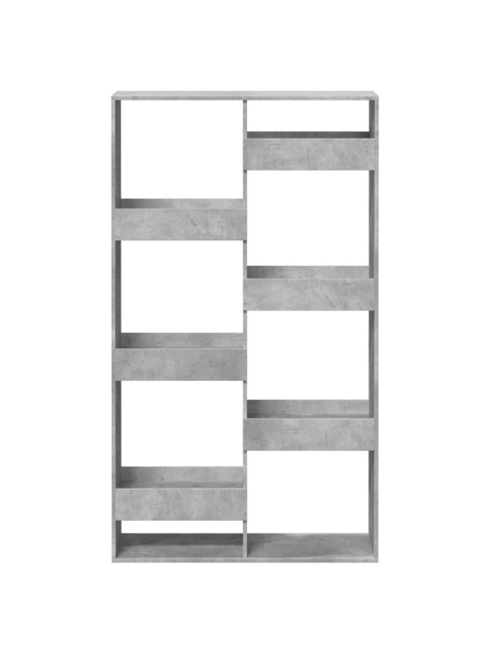 Knihovna betonově šedá 100 x 33 x 175 cm kompozitní dřevo