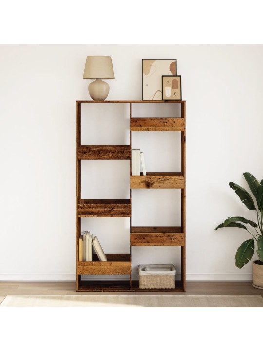 Knihovna old wood 100 x 33 x 175 cm kompozitní dřevo
