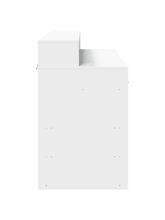 Psací stůl s LED světly bílý 120 x 55 x 91 cm kompozitní dřevo