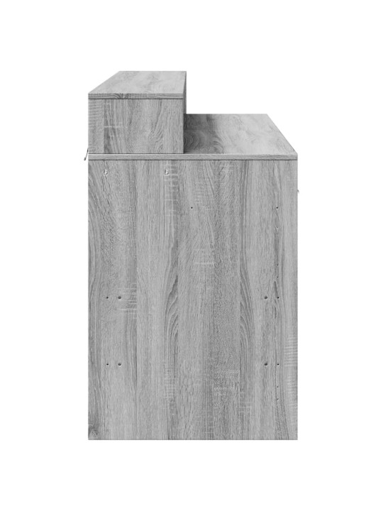 Psací stůl s led šedý sonoma 120 x 55 x 91 cm kompozitní dřevo