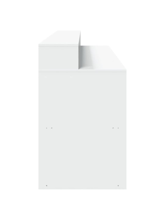 Psací stůl s LED světly bílý 200 x 55 x 91 cm kompozitní dřevo