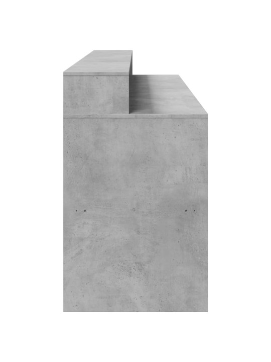 Psací stůl s LED betonově šedý 200x55x91 cm kompozitní dřevo